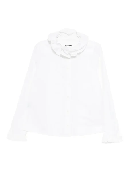 Cămașă Jil Sander cu volane alb
