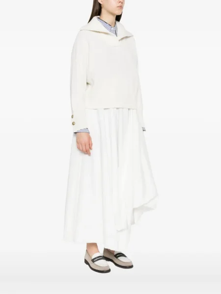 Pulover Brunello Cucinelli alb