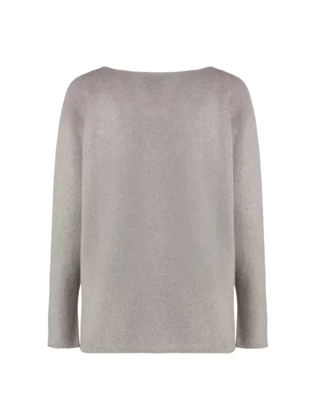 Sweter The (alphabet) z dekoltem w serek szary
