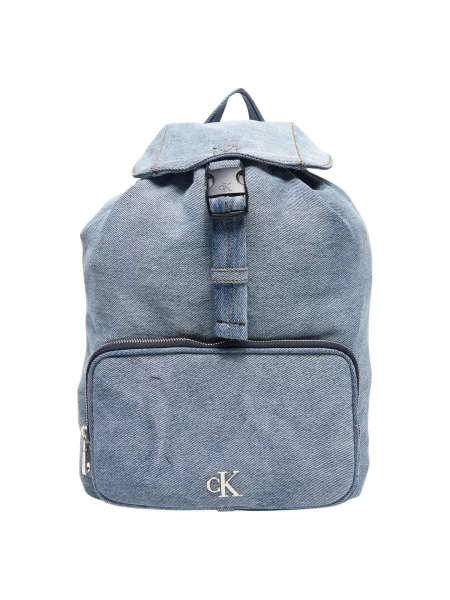Nahrbtnik Calvin Klein Denim Luna Mini Flap Backpack Svetlo modra