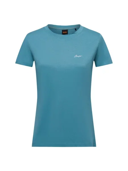 BOSS Orange Koszulka Kobiety jednolity M niebieski
