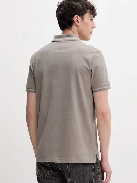 Koszulka polo z czystej bawełny o kroju regular fit Tommy Jeans brązowa