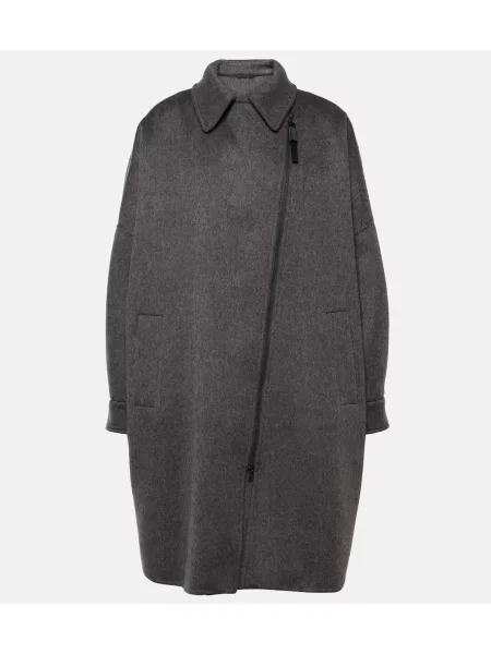 Palton Brunello Cucinelli din cașmir gri