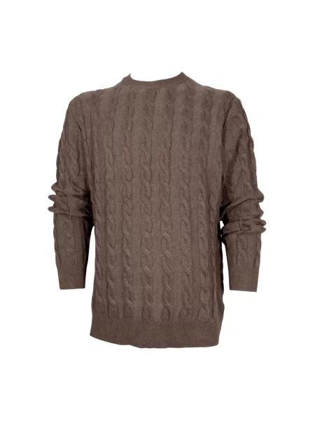 Sweter Cashmere Company wełniany brązowy