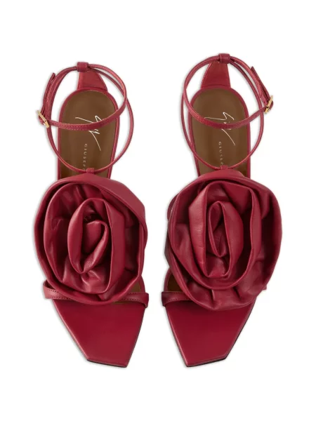 Sandale Giuseppe Zanotti cu model floral roșu
