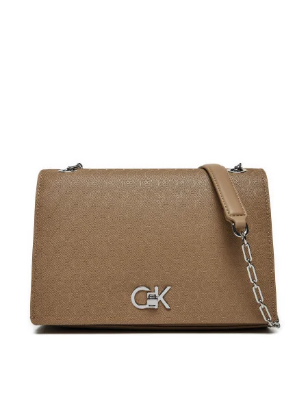 Чанта Calvin Klein бежово кафяво