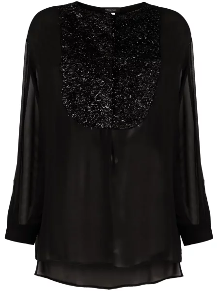 Bluză Fabiana Filippi transparente negru