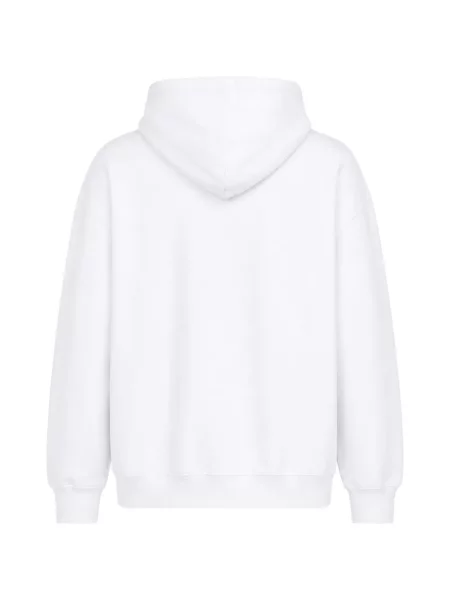 Hanorac cu glugă Off-white cu imagine cu cordon alb