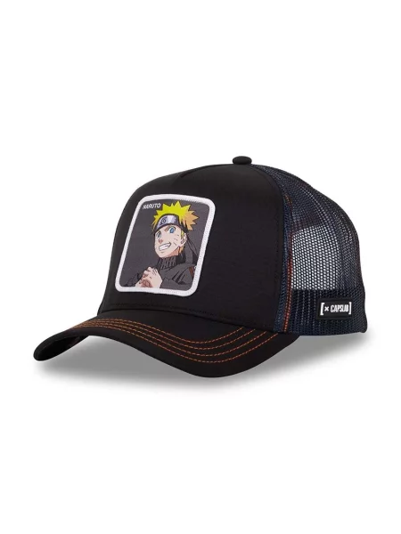 Шапка с козирка Capslab x Naruto с апликация черно