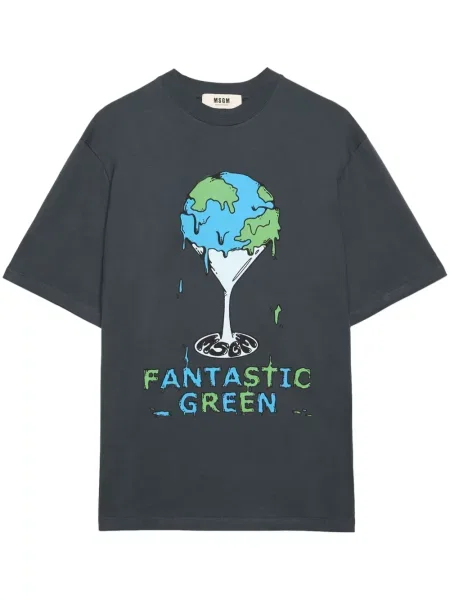 Tričko s potiskem Msgm s potiskem šedé