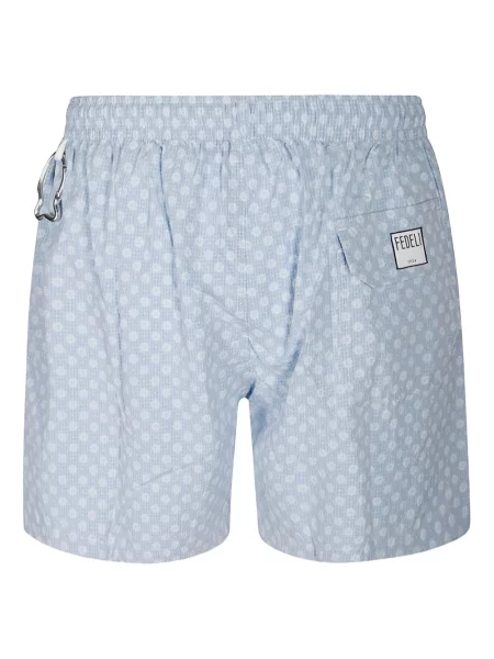 Slip de baie Fedeli cu model floral cu imagine albastru