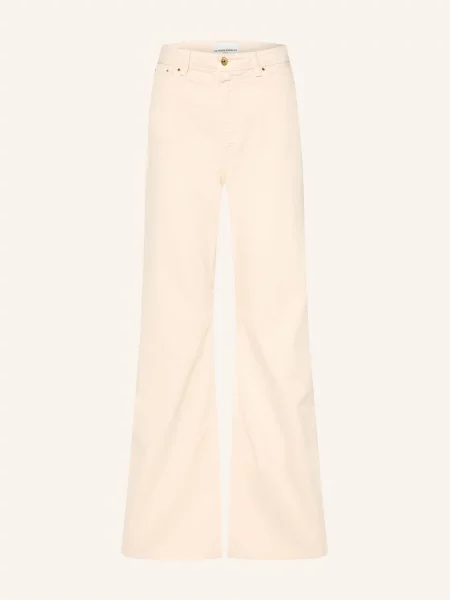 Claudie Pierlot Jeansy Wide Leg beige beżowe