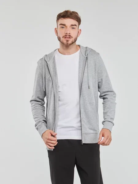 Kapucnis kapucnis melegítő felső Jack & Jones szürke