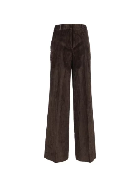 Pantaloni Peserico de catifea cord maro