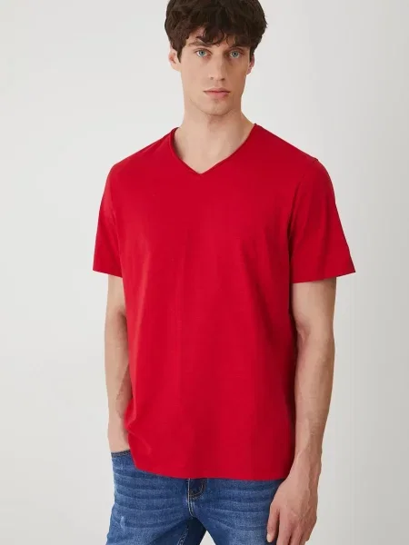 Тениска Medicine с изчистен дизайн червено