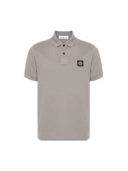 Koszulka polo Stone Island z kamieniami szara