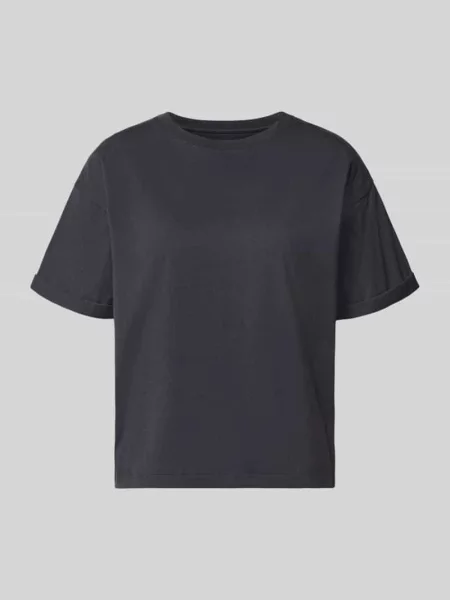T-shirt z utrwalonymi wykończeniami rękawów model ROSIE' Ba&sh granatowa