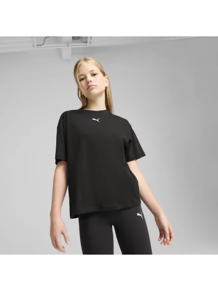 PUMA Młodzieżowa koszulka Essentials Boxy Akcesoria czarny
