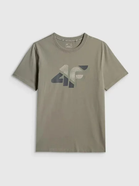 T-SHIRT 4F KOSZULKA Z NADRUKIEM zielona
