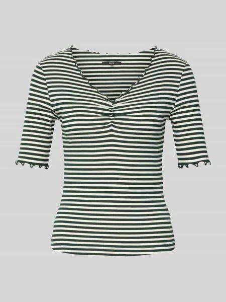 T-shirt z falistym brzegiem Zero