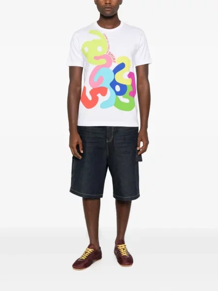 Тениска Comme Des Garçons Shirt с принт бяло