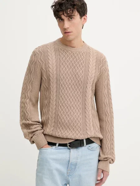 Tommy Jeans sweter brązowy lekki czarny