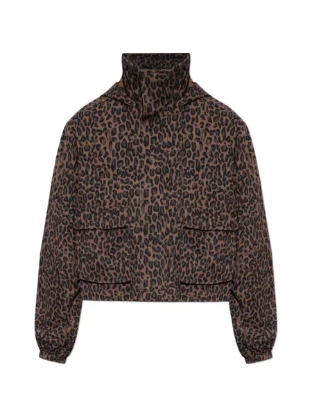 Jakna The Upside s printom s leopard uzorkom smeđa