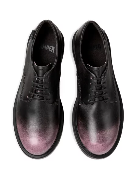 Кожени обувки в стил дерби Camper с връзки черно