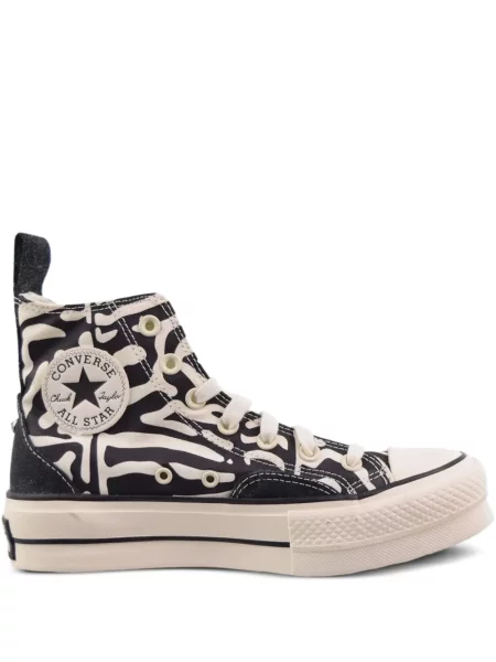 Kožené retro tenisky Converse Chuck Taylor All Star s výšivkou černé