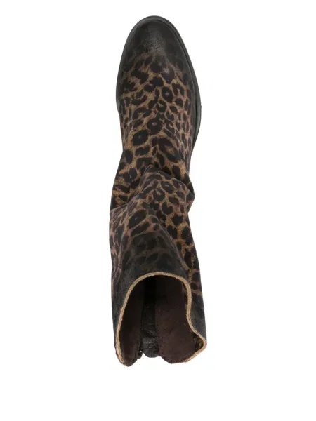 Cizme scurte Metisse cu imagine cu model leopard maro
