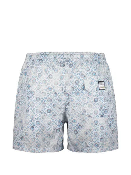 Slip de baie Fedeli cu model floral cu imagine cu cordon alb