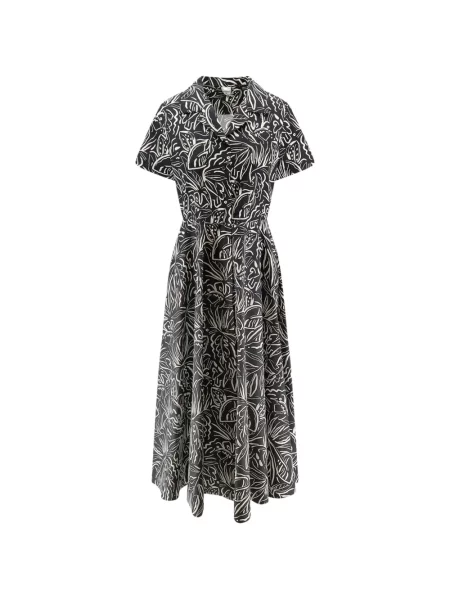 Rochie Aspesi cu model floral cu imagine de costum negru