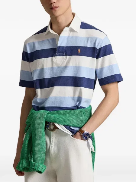 Gulerat tricou polo Polo Ralph Lauren cu decolteu în V fără mâneci maro