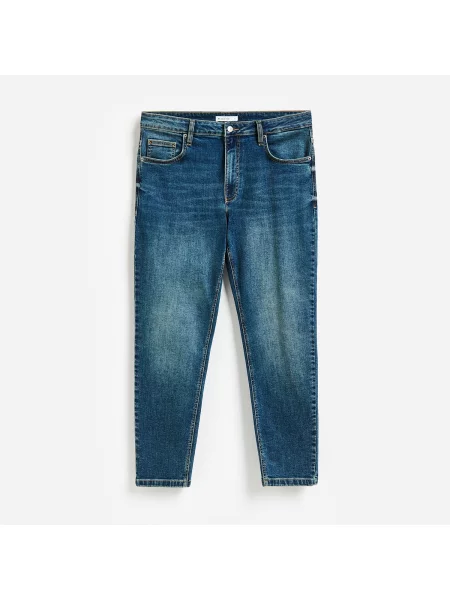 Reserved Koptatott hatású carrot slim farmer indigo jeans