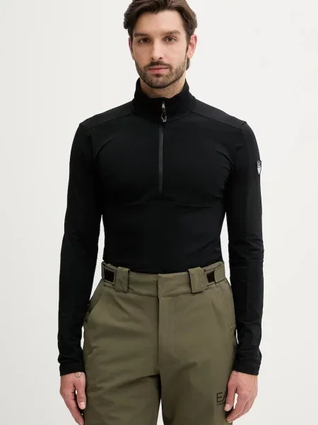 Sportska dukserica Emporio Armani bez uzorka crna