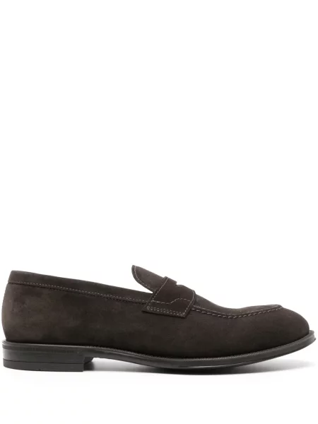 Pantofi loafer Henderson Baracco din piele de căprioară maro