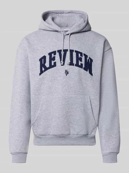 Bluza z kapturem z wyhaftowanym logo Review