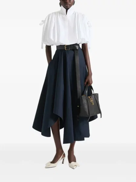 Decupat cămașă Givenchy cu volane din poplin alb