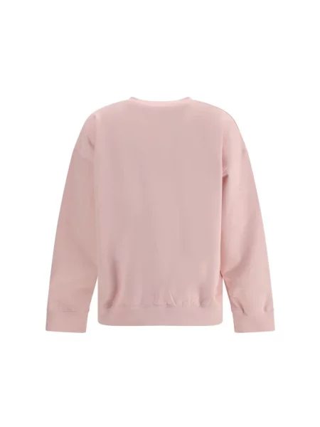 GANNI bluza z nadrukiem różowy
