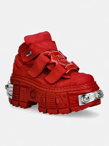 New Rock női nubuk cipő NOBUCK ROJO + IMPERFECT TANK ROJO TORNILLOS piros