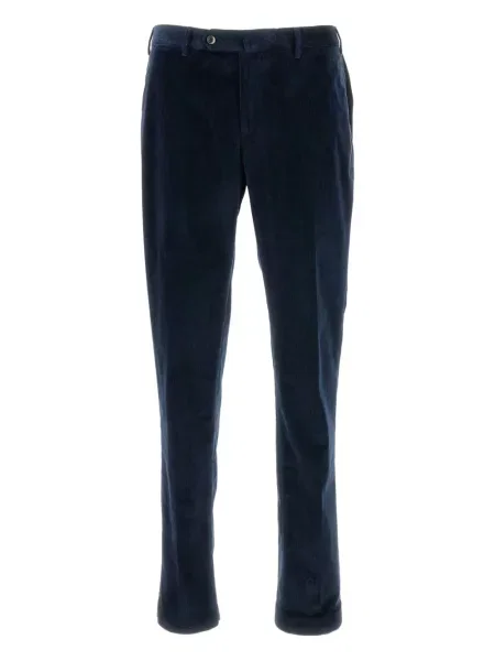 Pantaloni Pt Torino de catifea cord albastru