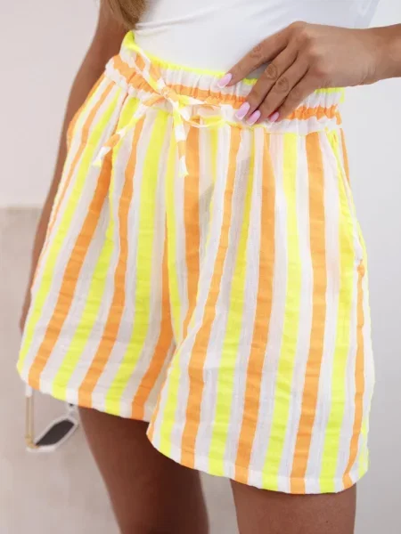 Pantaloni scurți Kesi Włoski cu dungi galben