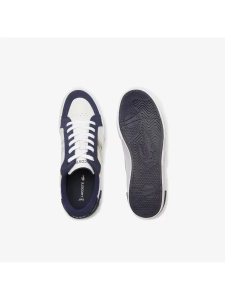 Lacoste Buty Sportowe Leather Colorblock białe