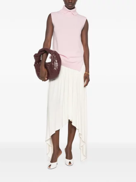 Gulerat vestă Jil Sander roz
