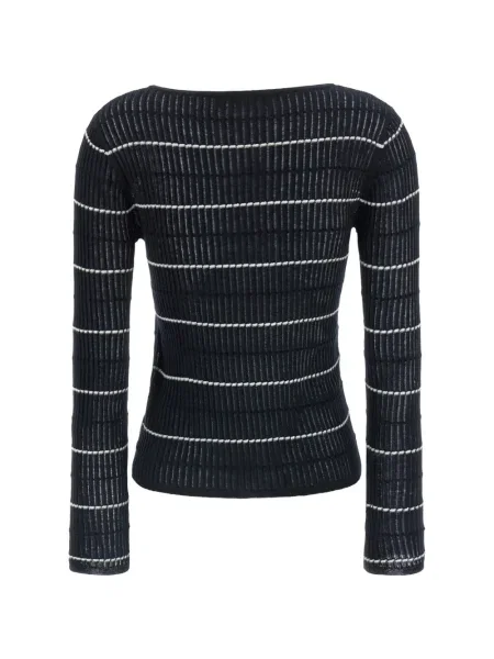 Pulover Max Mara cu dungi cu nervuri albastru
