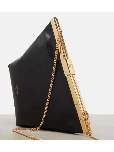 Geantă plic Jimmy Choo din piele negru