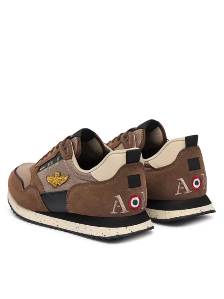 Sneakersy Aeronautica Militare hnědé