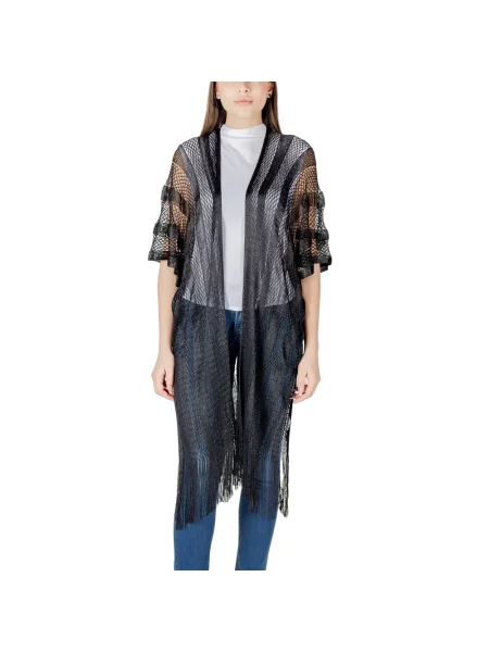 Ponczo Liu Jo z siateczką z siateczki czarne