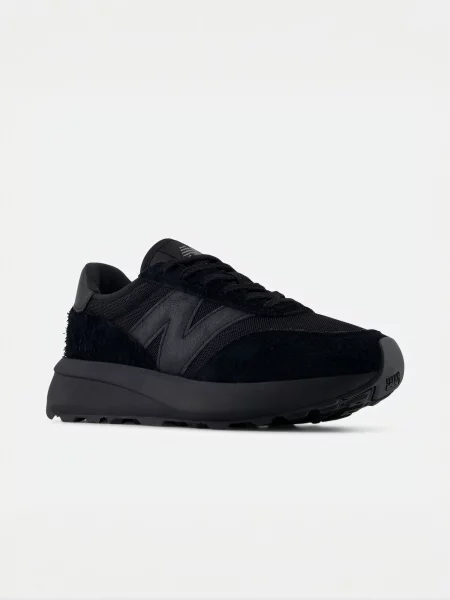 Кожаные повседневные кроссовки New Balance черные