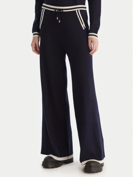 Gaudi Pantaloni tricotați Bleumarin Wide Leg